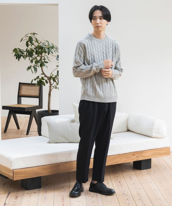 セットアップ】綿混Backリボンニットベスト＋ティアードブラウス