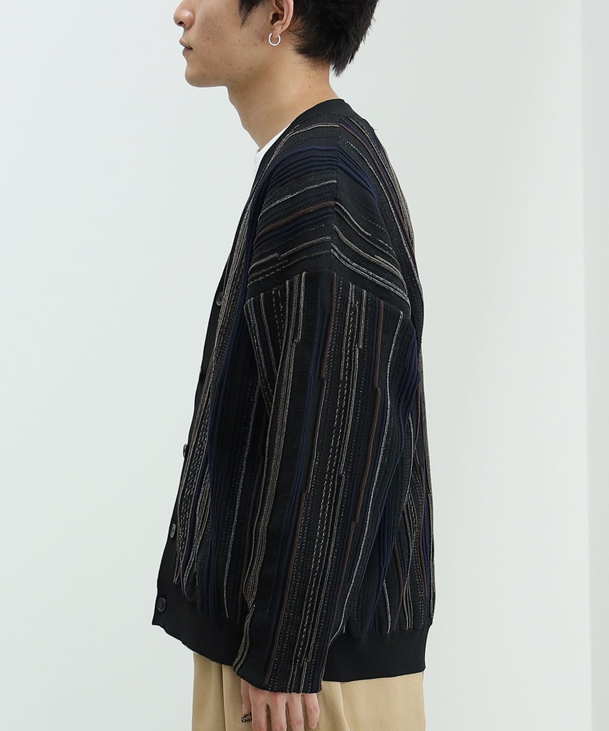 BEAMS HEART（ビームス ハート）レトロ ジャカード カーディガン（T