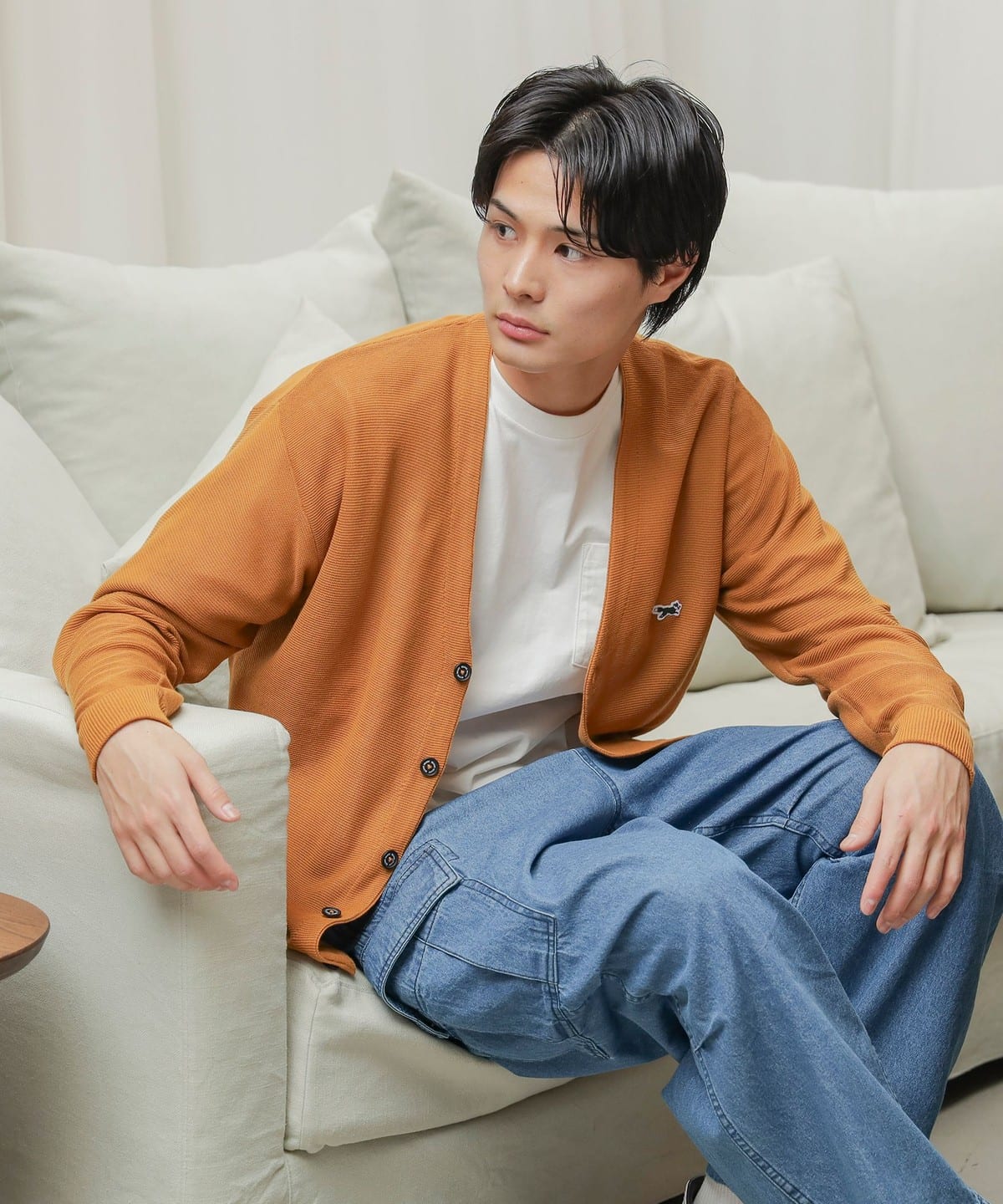 【EXCLUSIVE】PENNEY'S ペニーズ / FOX ワンポイント カーディガン トップス MEN MUSTARD S 【EXCLUSIVE】PENNEY'S ペニーズ / FOX ワンポイント カーディガン トップス MEN MUSTARD S