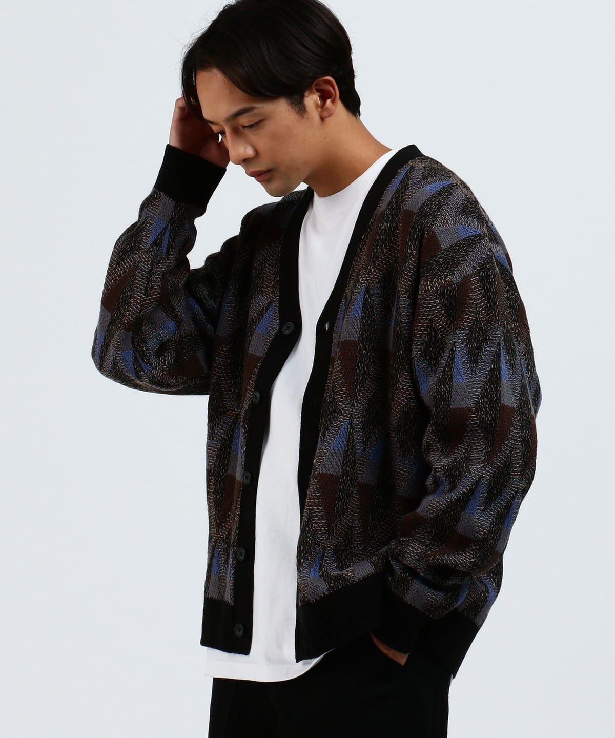 レトロ アソート カーディガン トップス MEN BLUE S レトロ アソート カーディガン トップス MEN BLUE S