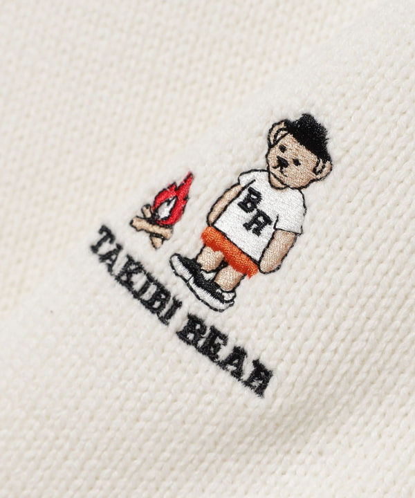 BEAMS HEART（ビームス ハート）ベアー 刺繍 クルーネック