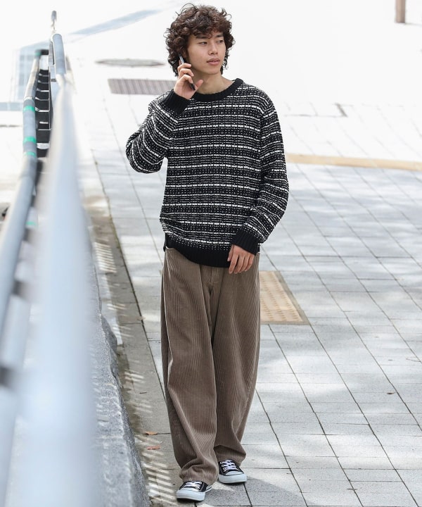 BEAMS HEART（ビームス ハート）ランダム ボーダー クルーネック