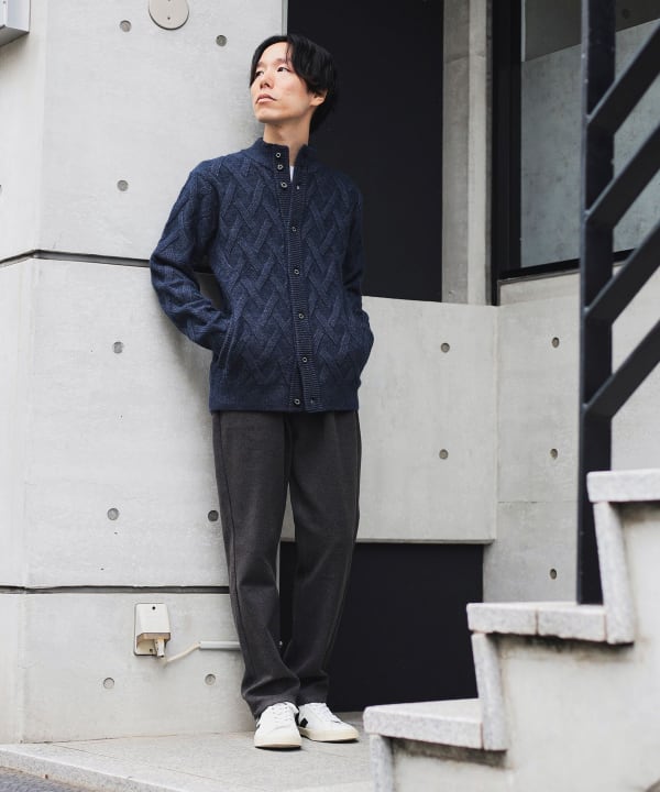 BEAMS HEART（ビームス ハート）スタンドネック カーディガン