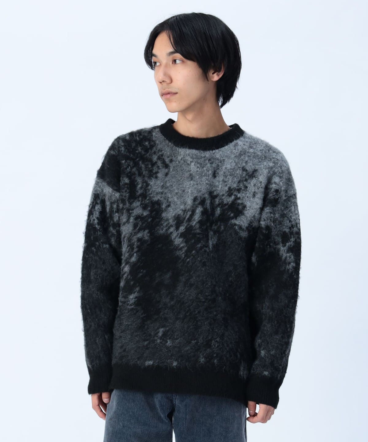 シャギー マーブル クルー トップス MEN BLACK S シャギー マーブル クルー トップス MEN BLACK S
