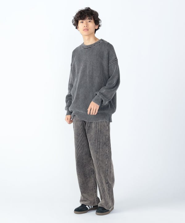 BEAMS HEART（ビームス ハート）コットン フェード 片畦 クルー