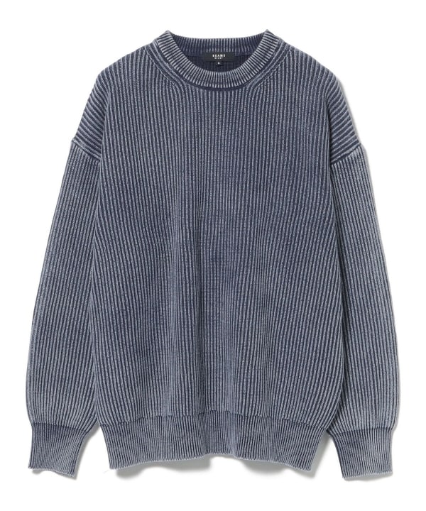 BEAMS HEART（ビームス ハート）コットン フェード 片畦 クルーネック