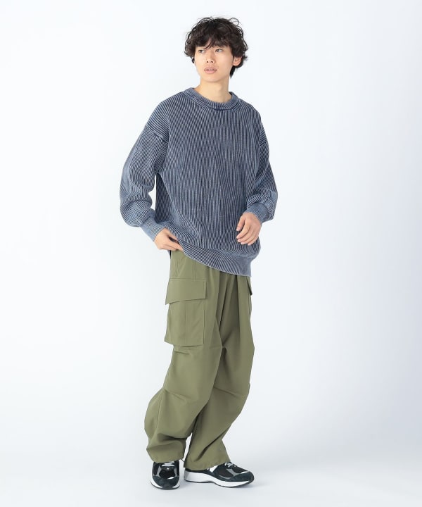 雑誌で紹介された 90s vintage ニット beams 古着ニット y2k フェード グレー トップス