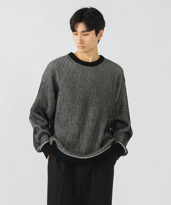 BEAMS HEART（ビームス ハート）アゼ プレーティング クルーネック