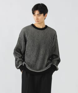【+15%ポイントUP】アゼ プレーティング クルーネック ニット