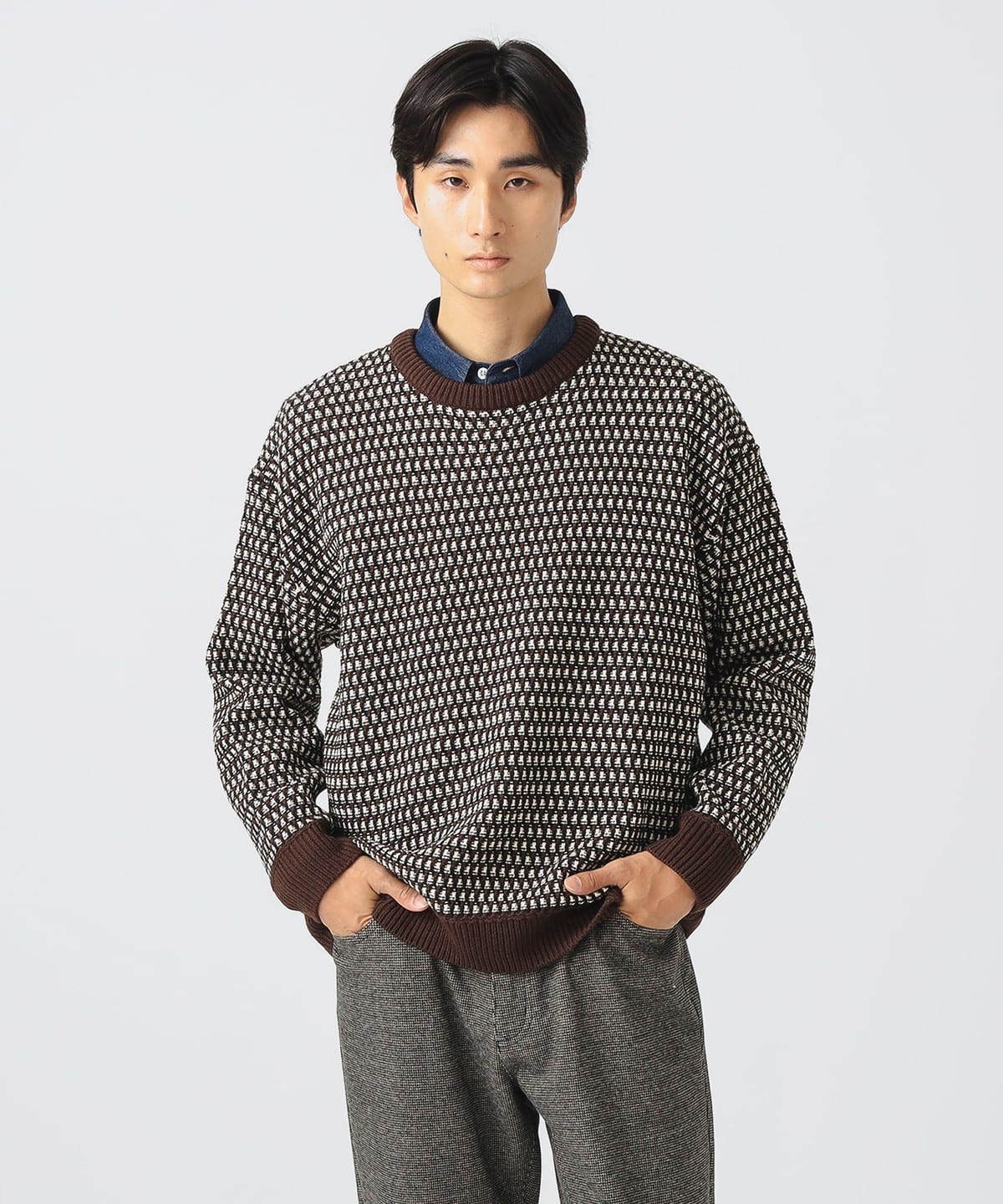 BEAMS HEART（ビームス ハート）ポップコーン クルーネック ニット