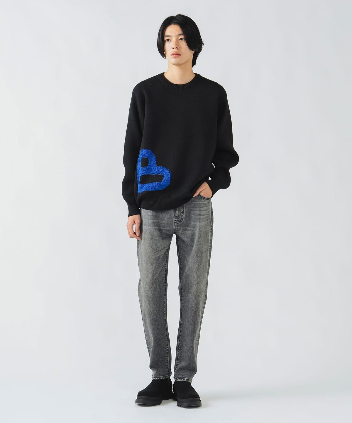 BEAMS HEART（ビームス ハート）B-HEART ロゴ ニット（トップス ニット