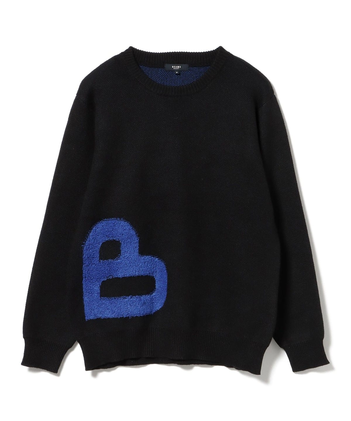 ビームス黒ニット B:MING by BEAMS（ビーミング by ビームス）5ゲージ 片畦編み