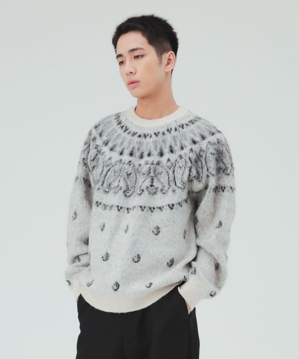 ペイズリー柄 求心 ニット [H:183cm C:80 W:68 H:89.5 Size:L]