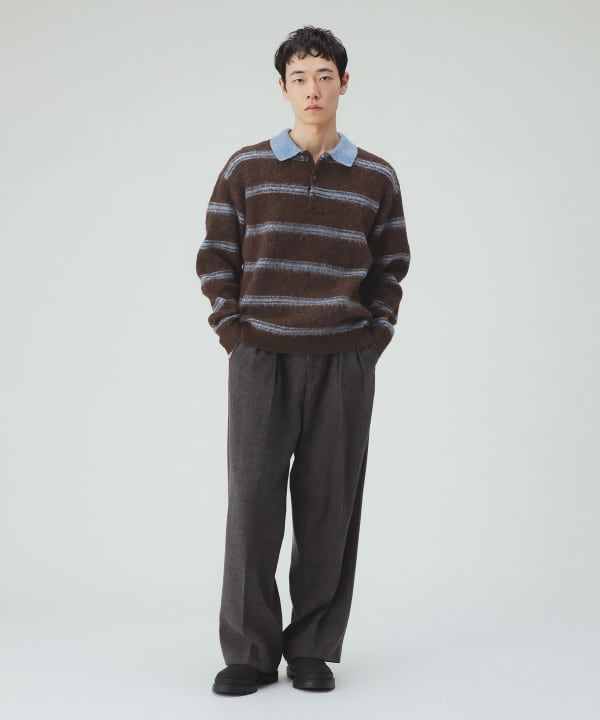 シャギー ニット ポロ [H:183cm C:91 W:70 H:92 Size:L]