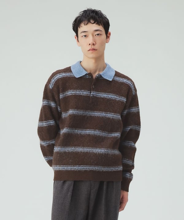 シャギー ニット ポロ [H:183cm C:91 W:70 H:92 Size:L]