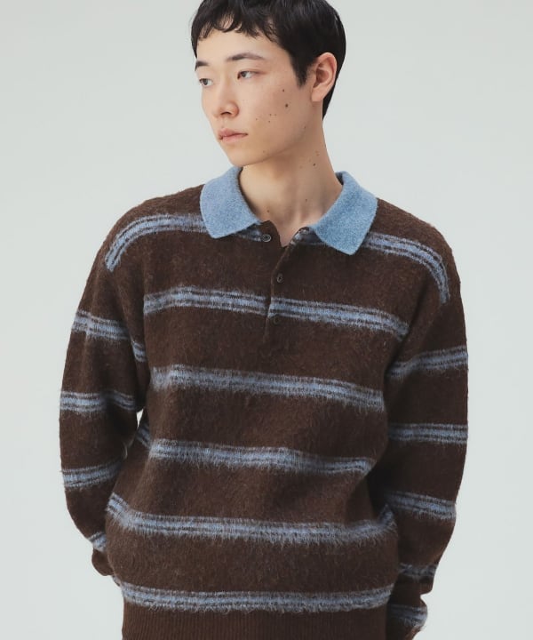 シャギー ニット ポロ [H:183cm C:91 W:70 H:92 Size:L]