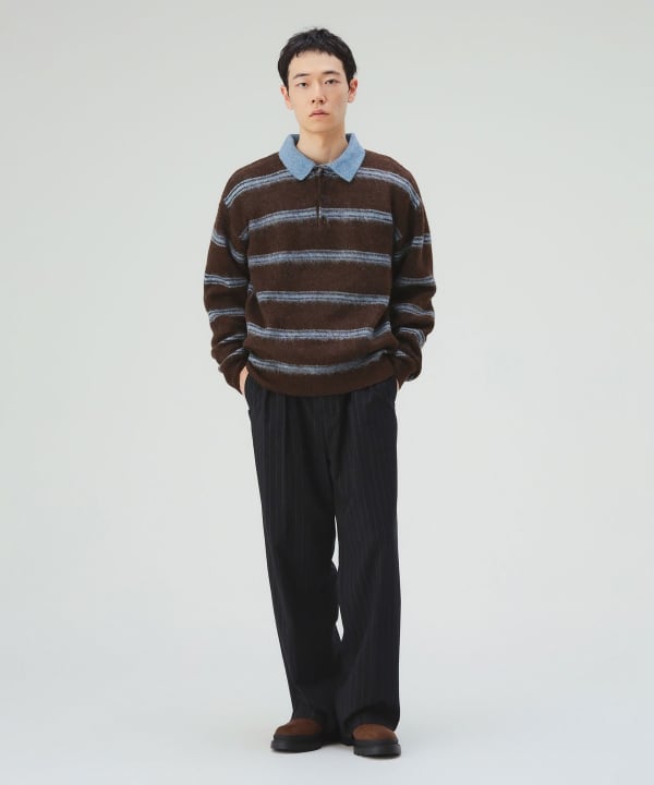 シャギー ニット ポロ [H:183cm C:91 W:70 H:92 Size:L]