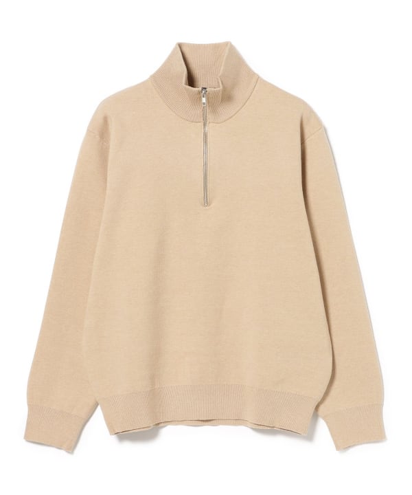 双面半拉链针织衫