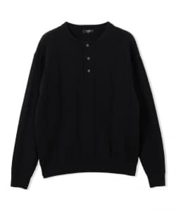 針抜き ヘンリーネック ニット