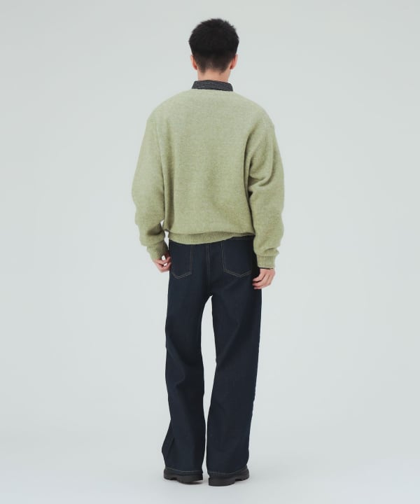 アルパカ混 Vネック ニット [H:183cm C:80 W:68 H:89.5 Size:L]