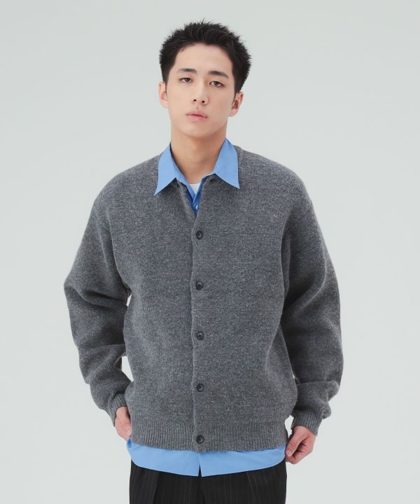 ジャカード クルーネック カーディガン [H:183cm C:80 W:68 H:89.5 Size:L]