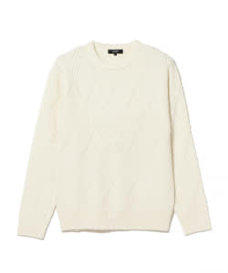 BEAMS HEART / ジオメトリック パターン クルーネック ニット