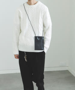 BEAMS HEART / 5G クルーネック アランニット