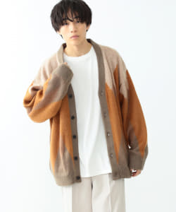 BEAMS HEART / ジャカード ビッグ カーディガン