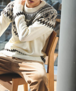 BEAMS HEART / 求心柄ニット 21FW