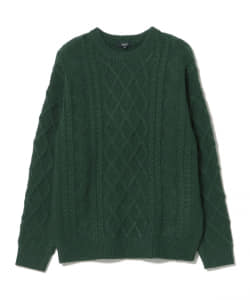 BEAMS HEART / ビッグ クルーネック アランニット