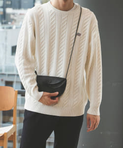 BEAMS HEART / ケーブル編み フラッグニット