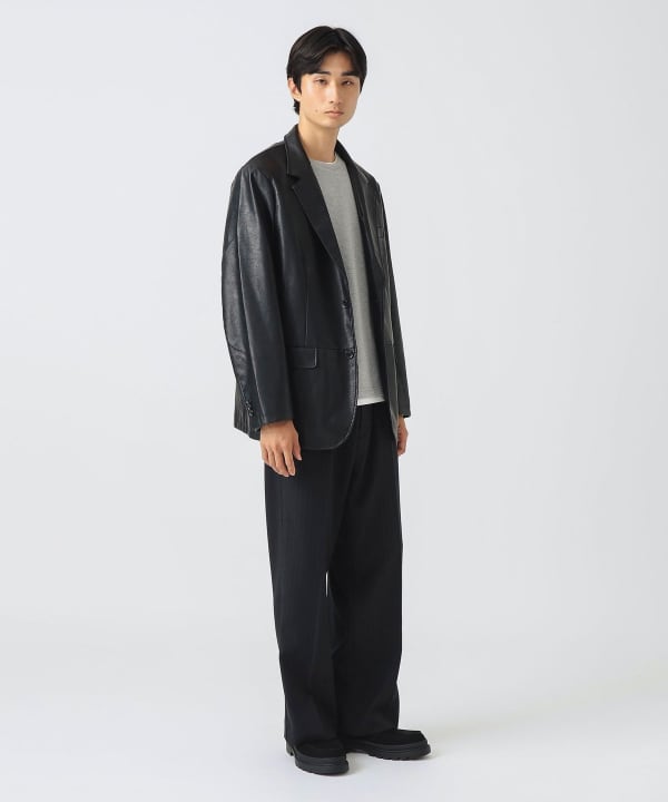 Beams Heart レザージャケット テーラードジャケット Sサイズ　羊革 BEAMS HEART（ビームス ハート）フェイクレザー ジャケット