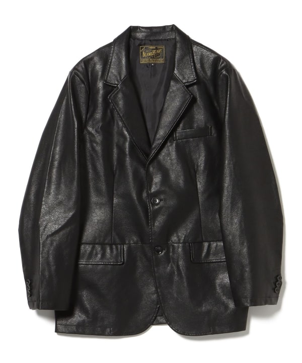 BEAMS HEART フェイクレザージャケット BEAMS HEART（ビームス ハート）フェイクレザー ジャケット