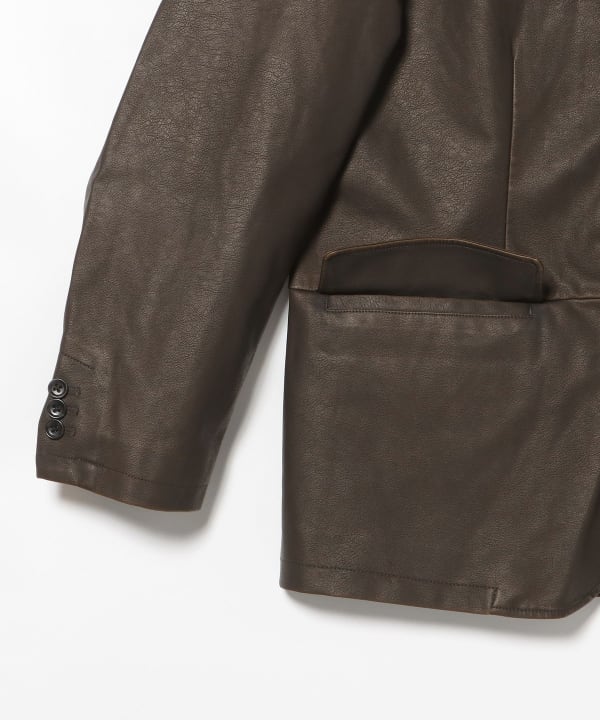 【美品】BEAMS HEART レザージャケット 革クリーニング済 BEAMS HEART ジャケット テーラードジャケット フェイクレザー メンズ