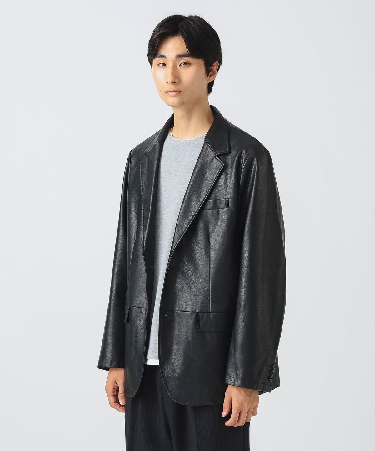 近年モデル BEAMS HEART ラムレザージャケット　Lサイズ BEAM SHERT(ビームスハート) ラムレザージャケット 買取入荷