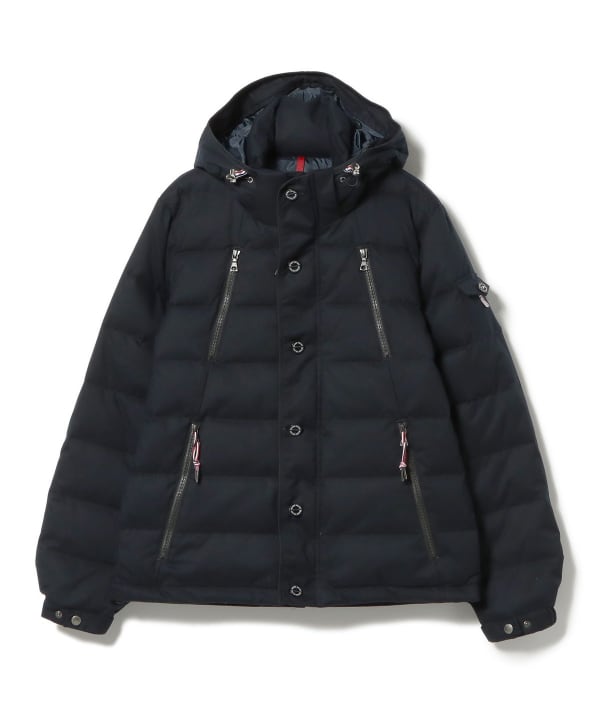 袖丈645cm美品 BEAMS HEARTツインジップ ダウンジャケット NAVY Mサイズ