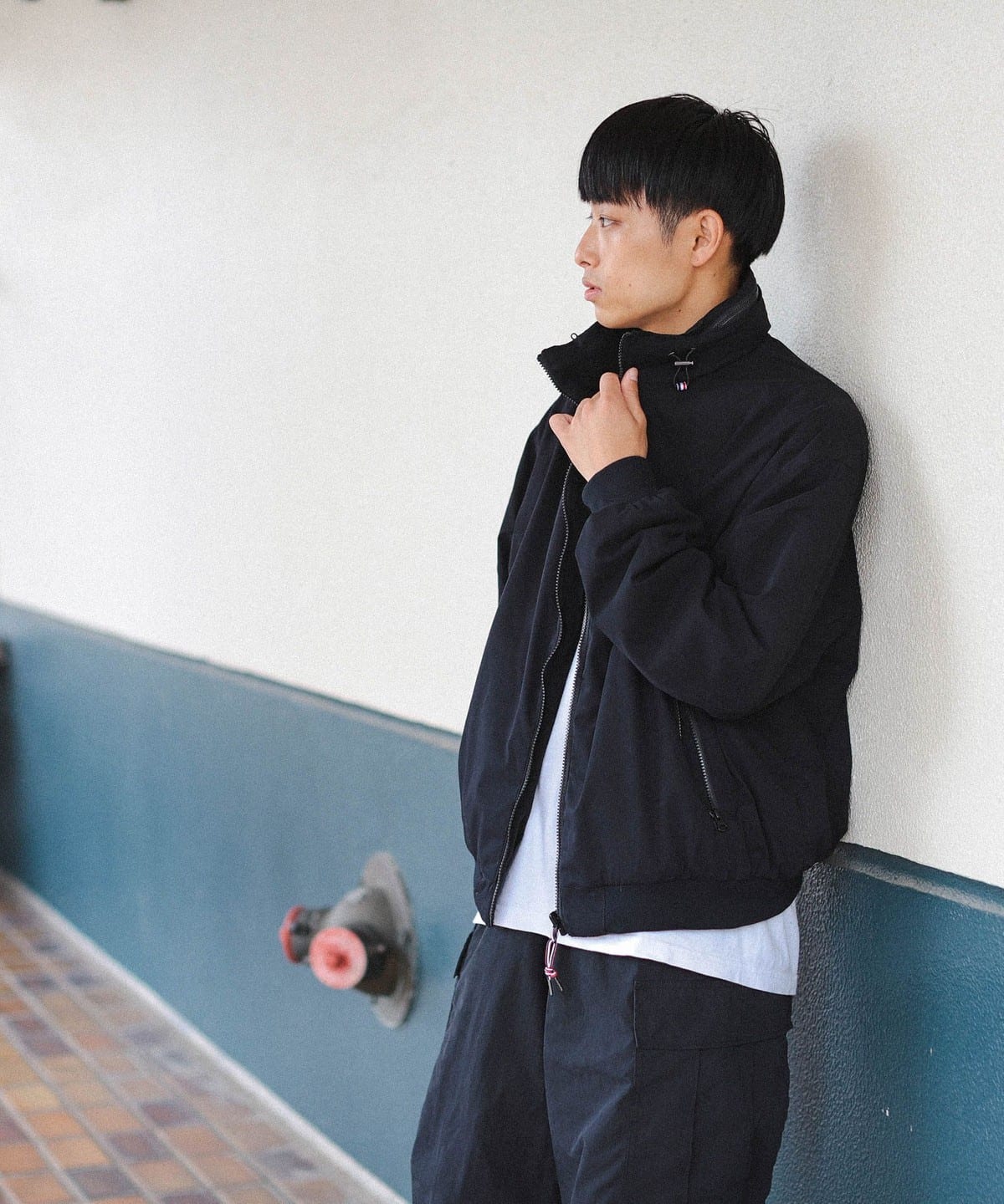 [Outlet] BEAMS HEART / Volume neck reversible blouson