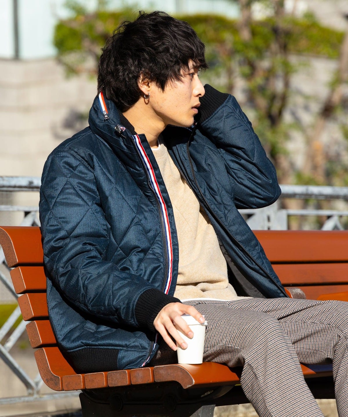 ボリュームネック キルト ブルゾン ブルゾン MEN NAVY S ボリュームネック キルト ブルゾン ブルゾン MEN NAVY S