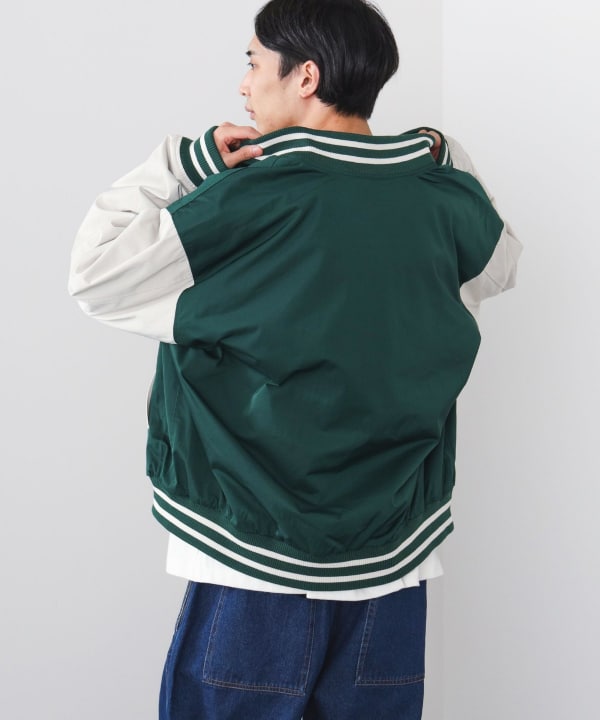 BEAMS HEART（ビームス ハート）BEAMS HEART / ポリエステル コットン ワッペン ビッグ スタジャン（ブルゾン ブルゾン）通販｜ BEAMS