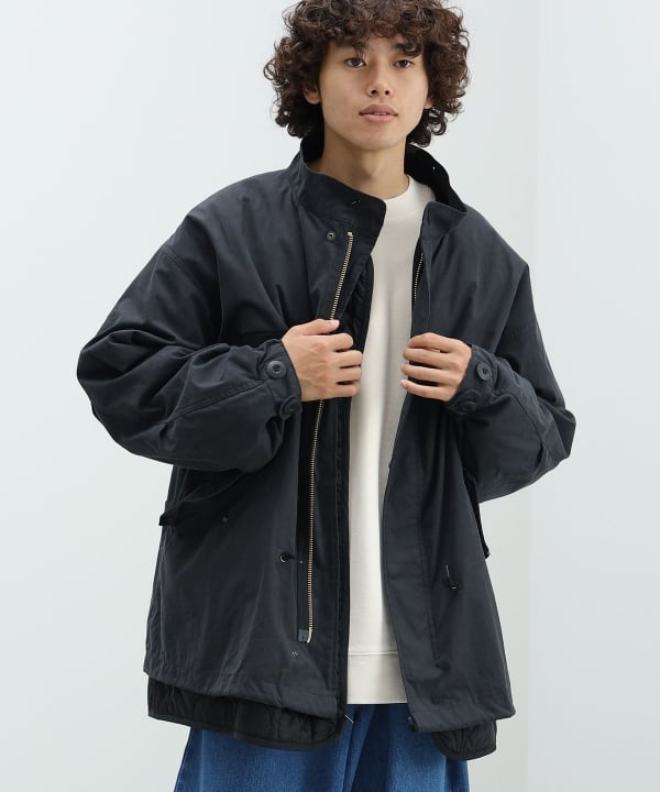 beams モッズコート L オリーブ色-