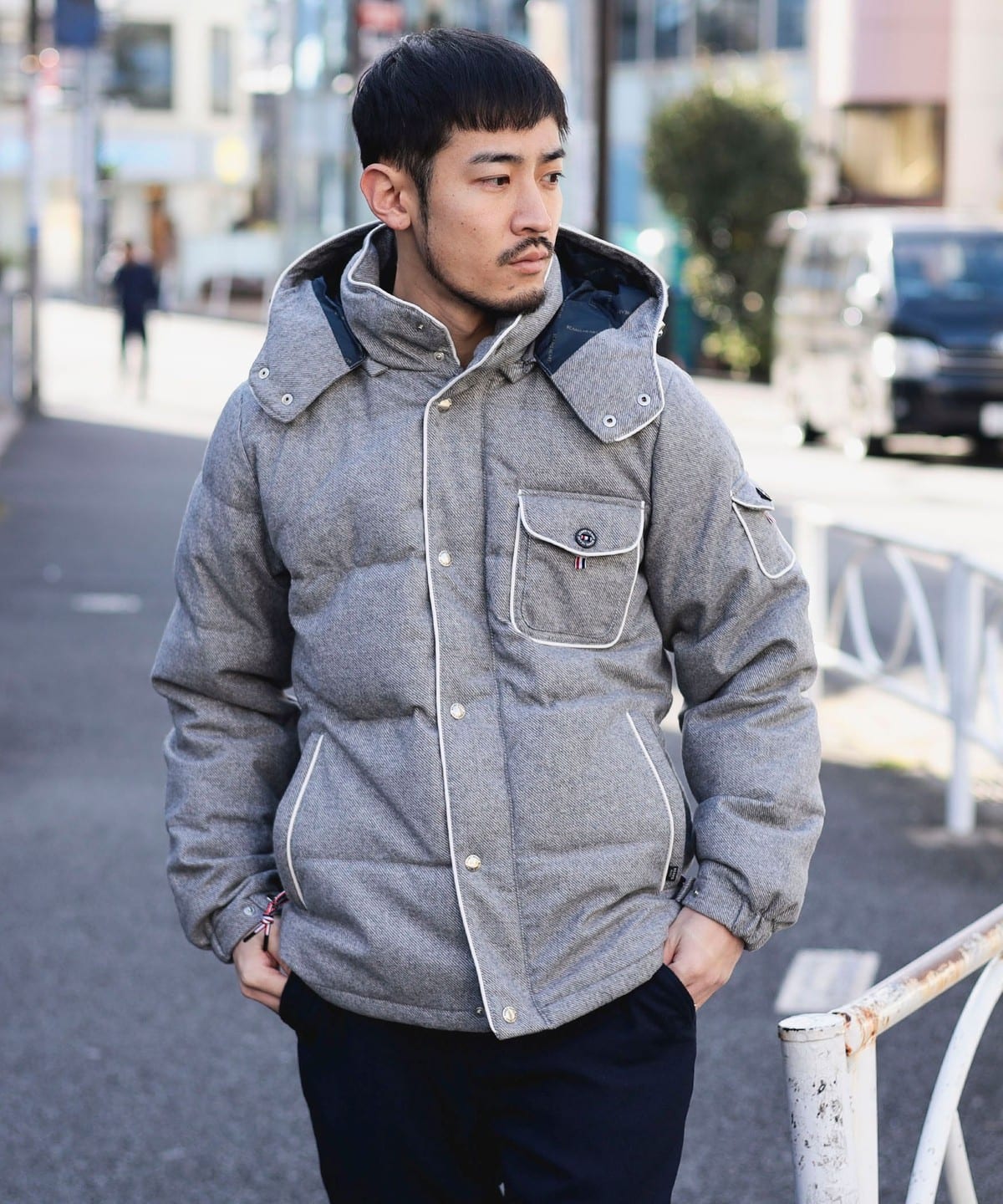 k*8様 BEAMS HEART　ウールツイン ダウン　GREY BEAMS HEART（ビームス ハート）ウールツイル ダウン（ブルゾン ダウン