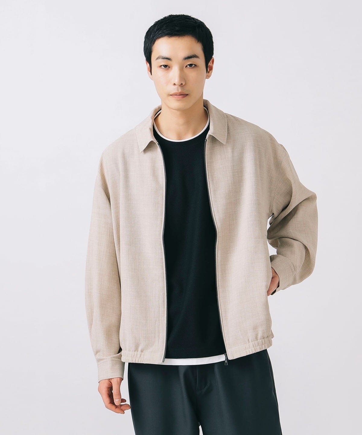 ポリメランジ ブルゾン (吸水速乾) ブルゾン MEN BEIGE S ポリメランジ ブルゾン (吸水速乾) ブルゾン MEN BEIGE S