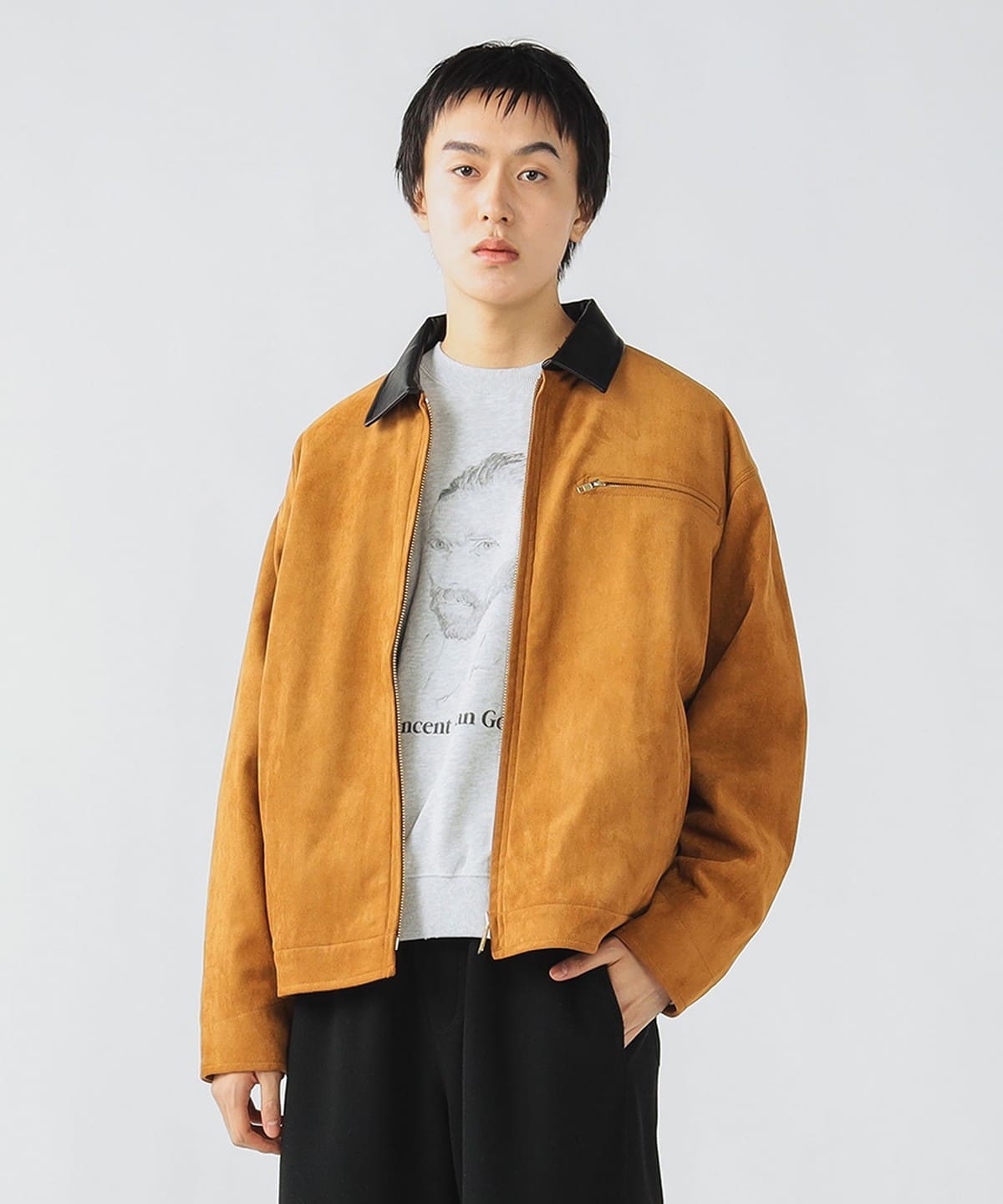 BEAMS HEART スエードジャケット BEAMS HEART（ビームス ハート） ブルゾン アウター フェイクスエード