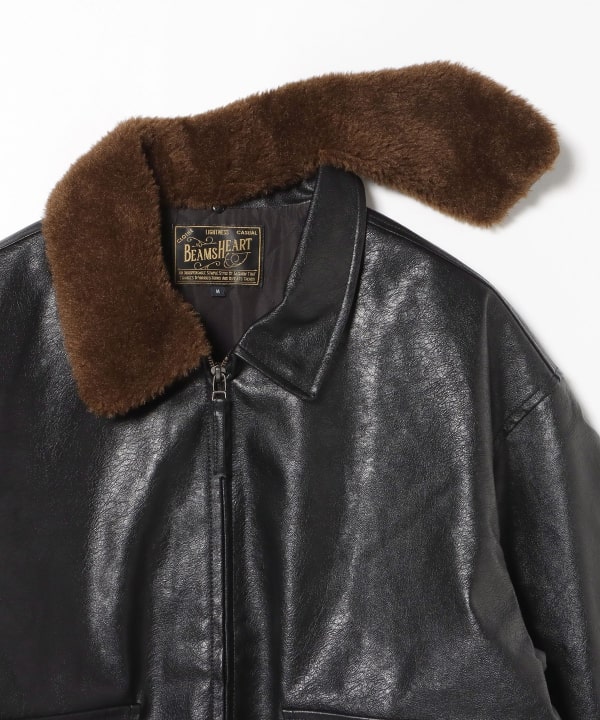 rm-7554) BEAMS G-1 レザー フライトジャケット メンズアウター rm