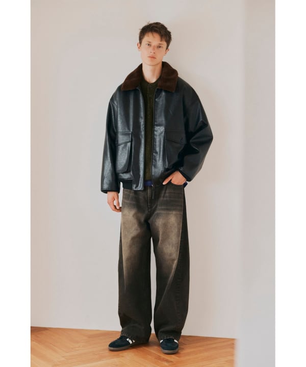 rm-7554) BEAMS G-1 レザー フライトジャケット メンズアウター rm