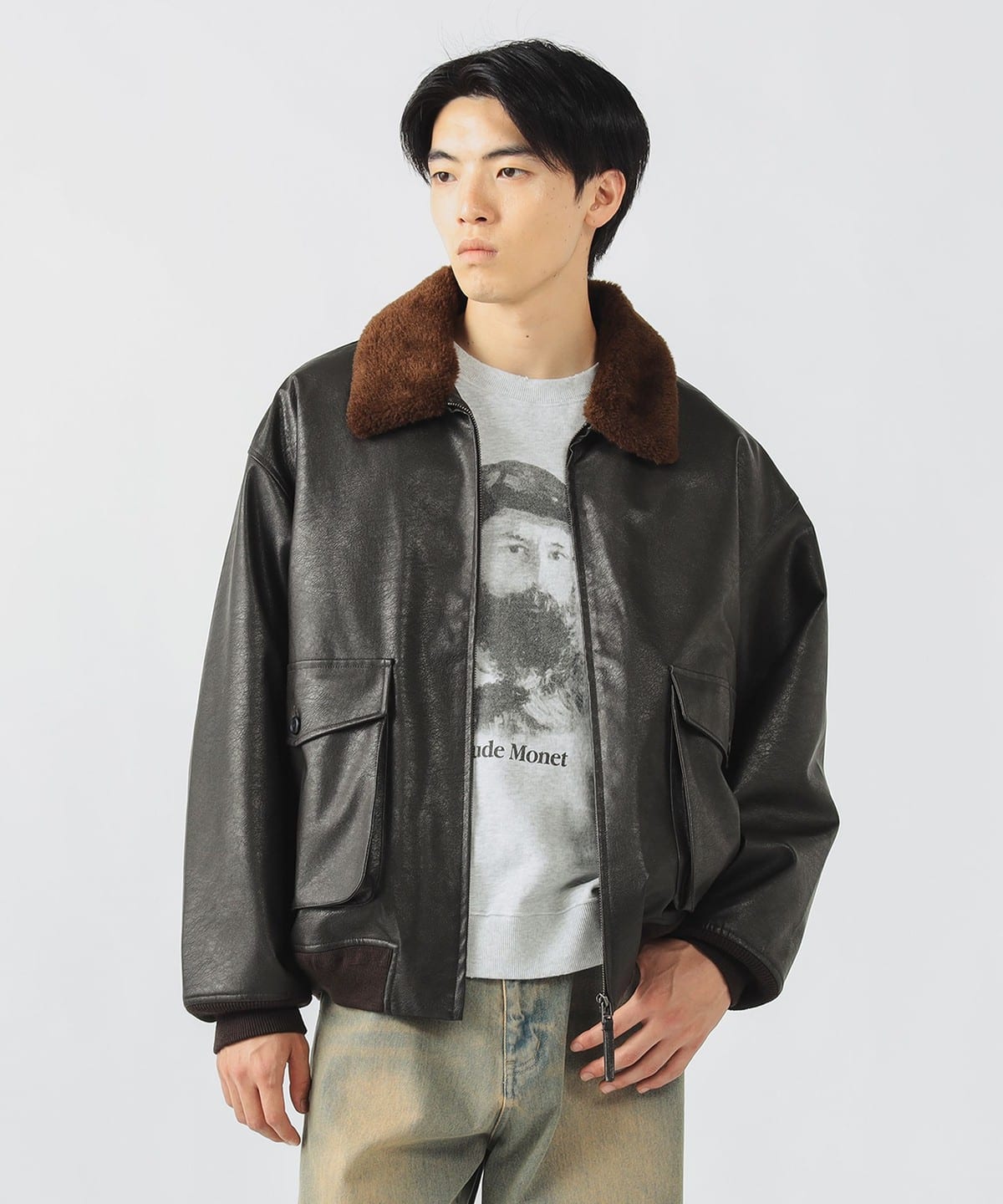 G1 タイプ ジャケット ブルゾン MEN DARK BROWN M G1 タイプ ジャケット ブルゾン MEN DARK BROWN M