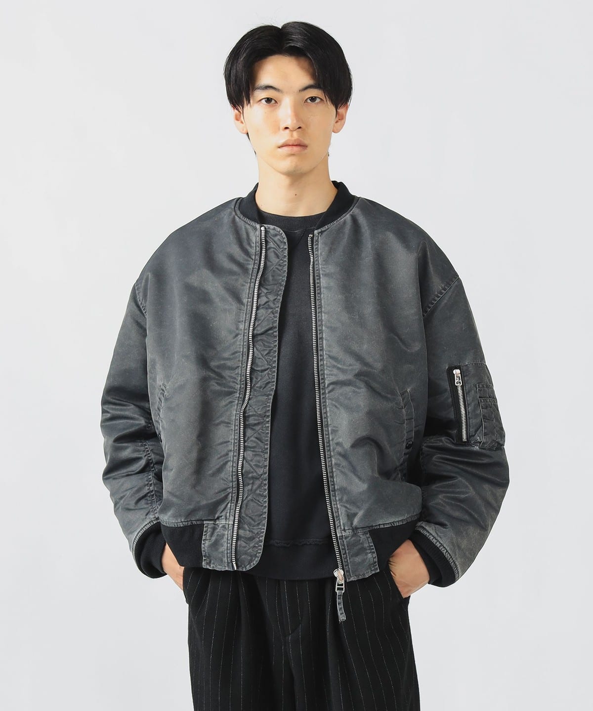 フェード MA-1 ブルゾン MEN BLACK S フェード MA-1 ブルゾン MEN BLACK S