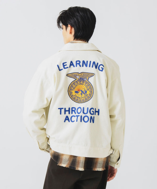 【み】FFAジャケット Vintage FFA Corduroy Zip Front Jacket - Size 36 - Burkeville