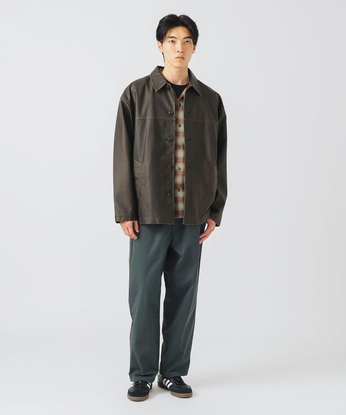 beams フェイクレザー カーコート　Mサイズ 最 安 価格ファッション - beams フェイクレザー カーコート Mサイズ