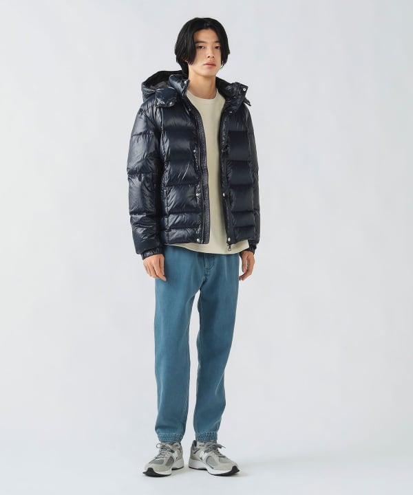 BEAMS HEART フード付きダウンジャケット XL グレー BEAMS HEART グレー ダウンジャケット フード付き XL